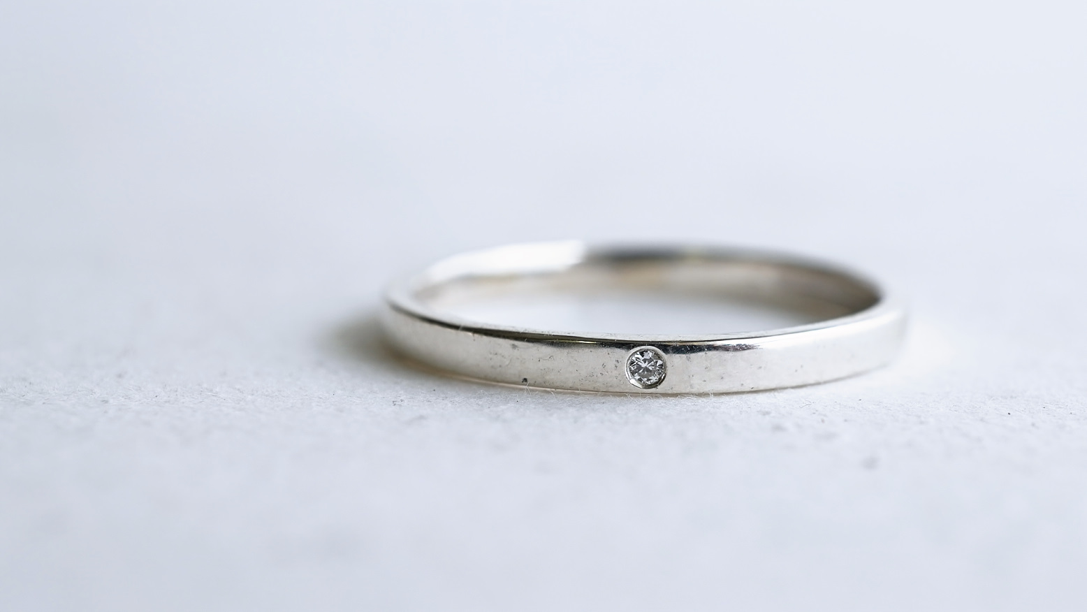 福岡で自分で手作りする結婚指輪 
ダイヤモンドオプション　１石