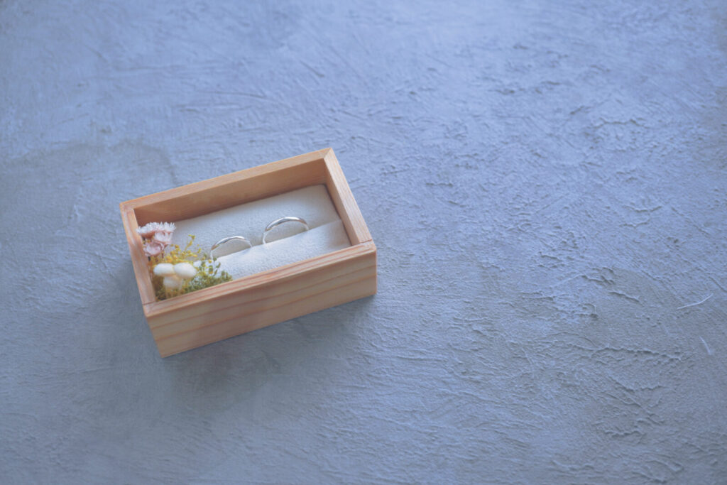 完成した結婚指輪