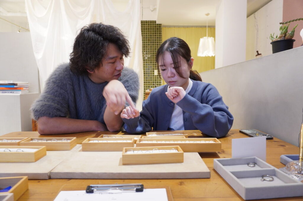 木目デザインの結婚指輪サンプル選び 手作り結婚指輪 熊本